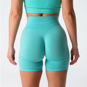 NVGTN Teal Contour Seamless Shorts
